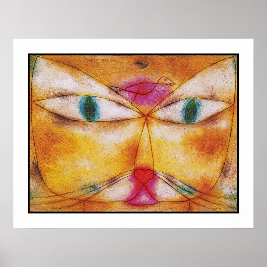 Kat en vogel - Abstract Poster afdrukken (Voorkant)