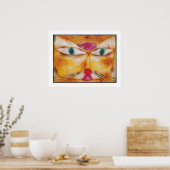 Kat en vogel - Abstract Poster afdrukken (Keuken)