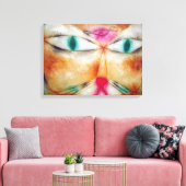 Kat en vogel, Paul Klee Canvas Afdruk (Insitu (Woonkamer))