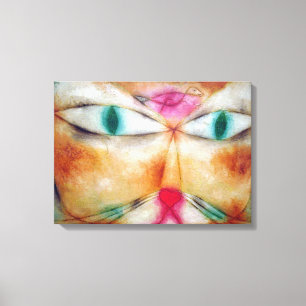 Kat en vogel, Paul Klee Canvas Afdruk