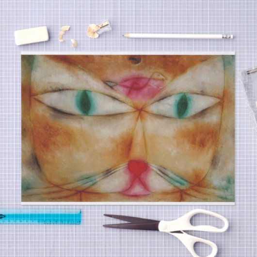 Kat en vogel, Paul Klee, ontkoppeling Tissuepapier (Craft)