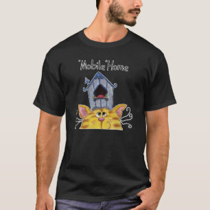 Kat en vogelhuis Mobiel huis T-shirt