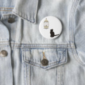 Kat en Vogelkooi Ronde Button 5,7 Cm (In situ)