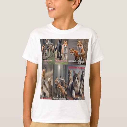 kat en vossen verhaal t-shirt (Voorkant)