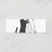 Kat- en vrouw-poten - Kies achtergrondkleur Mini Visitekaartje (Achterkant)