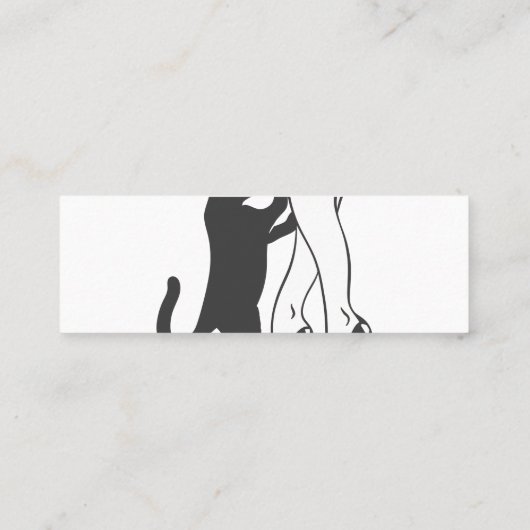 Kat- en vrouw-poten - Kies achtergrondkleur Mini Visitekaartje (Achterkant)
