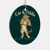 Kat en vuil keramisch ornament (Rechts)