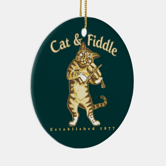 Kat en vuil keramisch ornament (Rechts)