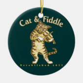 Kat en vuil keramisch ornament (Voorkant)