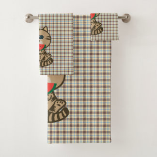 kat en watermeloenen bad handdoek