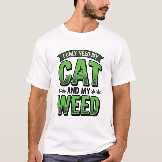 Kat En Wiet Retro Gravure T-Shirt Ontwerp_1 (Voorkant)