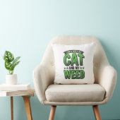 Kat En Wiet Retro Gravure T-Shirt Ontwerp_1 Kussen (Stoel)