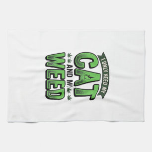 Kat En Wiet Retro Gravure T-Shirt Ontwerp_1 Theedoek