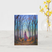 Kat- en wittekaart kaart (Gele Bloem)