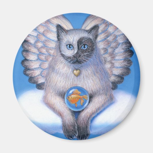 Kat Engel "Kat Yin Yang" Ronde Magneet (Voorkant)