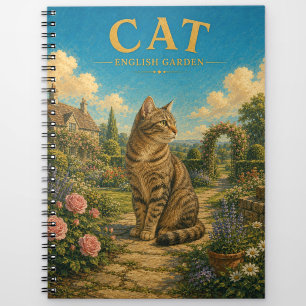 Kat Engelse Tuin Aquarel GeoSaga Notitieboek