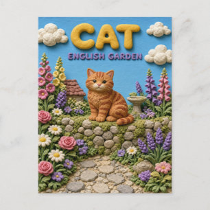 Kat Engelse Tuin Modern KlayKoo Briefkaart