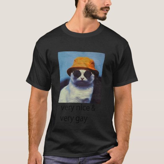 Kat Erg Leuk Erg Gay T-shirt (Voorkant)