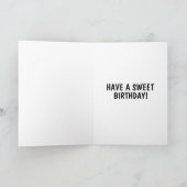 KAT ETEN ICECREAM VERJAARDAG WENSKAART BEDANKKAART (Binnen)