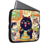 Kat eten Noodlese met vrienden Electronics Bag Laptop Sleeve (Voorkant Rechts)