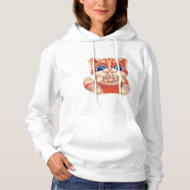 Kat Eten Pizza kleur Hoodie