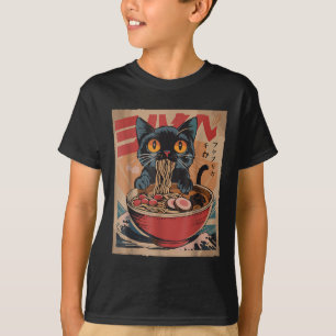 Kat Eten Ramen Japans Graphic T - shirts Kawaii Ca