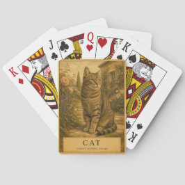 Kat Europese Landtuinen VINTAGE Pokerkaarten