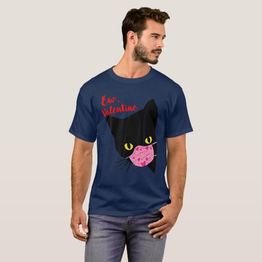 Kat Ew Valentijnsdag Cat Lover Funny Valentijnse D T-shirt (Voorkant volledig)