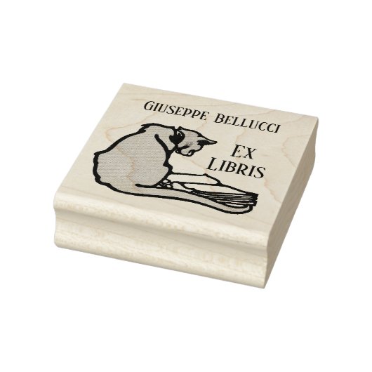 Kat Ex Libris Wood Kunststempel Rubberstempel (Stempel)