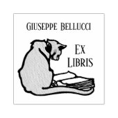  Kat Ex Libris Wood Kunststempel Rubberstempel (Afrduk)