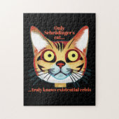 Kat-existentiële crisis van Schrodinger Legpuzzel (Verticaal)