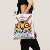 Kat-existentiële crisis van Schrodinger Tote Bag (Dichtbij)