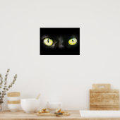 Kat Eyes, Black and Yellow Stare Poster (Keuken)