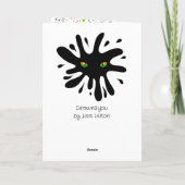 Kat Eyes die een zwarte hol uitvreet Kaart (Achterkant)