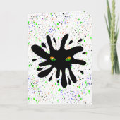 Kat Eyes die een zwarte hol uitvreet Kaart (Voorkant)