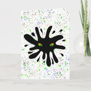 Kat Eyes die een zwarte hol uitvreet Kaart