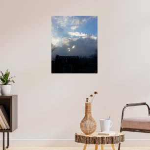 Kat Eyes Fluffy Clouds Poster