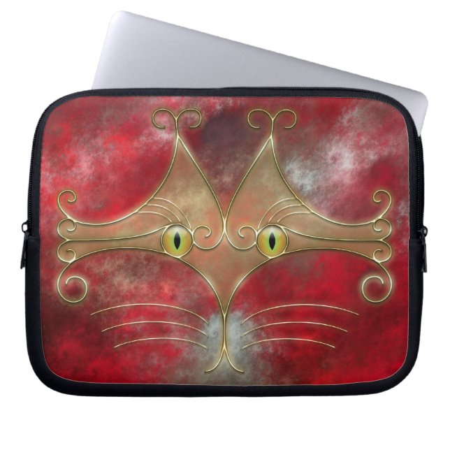 Kat-Eyes laptophoes Laptop Sleeve (Voorkant)