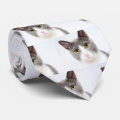 Kat Face 02 Stropdas (Opgerold)