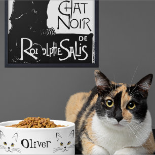 Kat Face Aangepaste naam Voerbakje