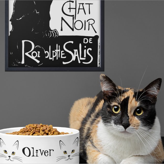 Kat Face Aangepaste naam Voerbakje (Creator heeft geüpload)