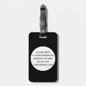 Kat Face Bagagelabel (Achterkant verticaal)