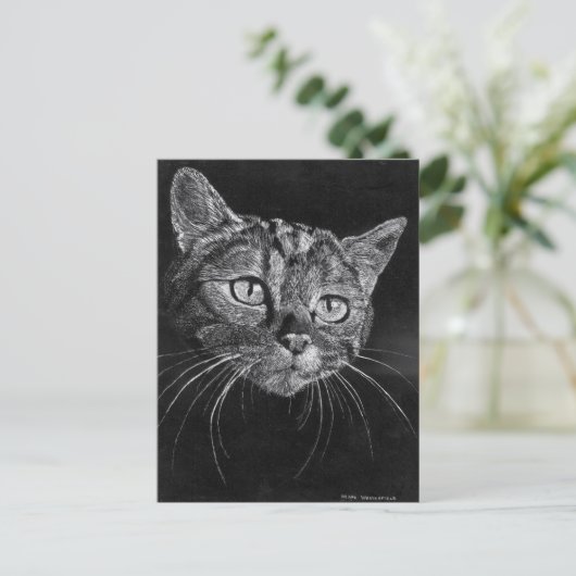 Kat Face Briefkaart (Staand voorkant)