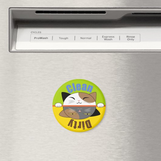 Kat Face Dish Washer Magnet (Insitu (Vaatwasser))