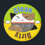 Kat Face Dish Washer Magnet<br><div class="desc">Deze katten zijn digitale illustraties. Het zijn calicakatten.</div>
