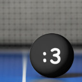 Kat Face Emoticon 3 Ping Pong Ball (Net)