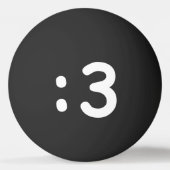 Kat Face Emoticon 3 Ping Pong Ball (Achterkant)