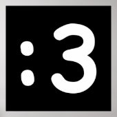 Kat Face Emoticon: 3 Poster (Voorkant)