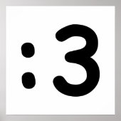 Kat Face Emoticon: 3 Poster (Voorkant)