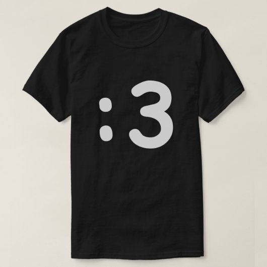 Kat Face Emoticon 3 T-Shirt (Design voorkant)